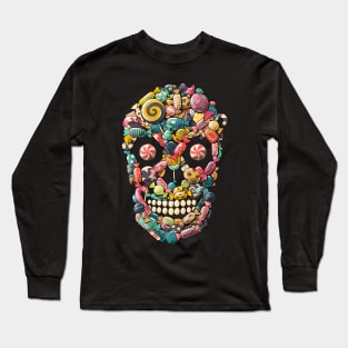 Candy Skull Long Sleeve T-Shirt